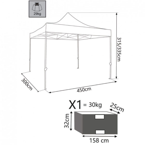 GAZEBO PANTHEON 3 X 4,5 - immagine 4
