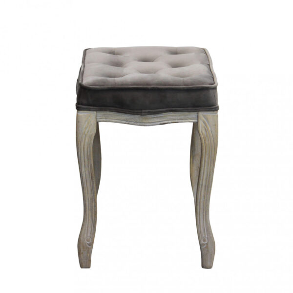 SGABELLO MARLY IN VELLUTO TAUPE - immagine 2