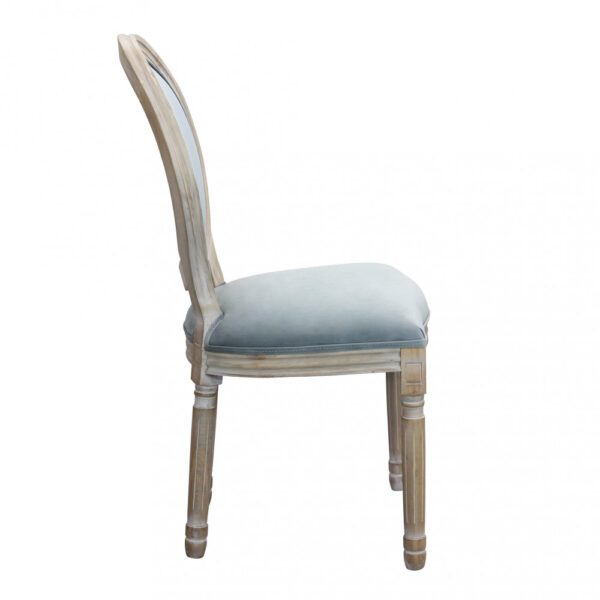 SEDIA CONSTANCE IN VELLUTO GRIGIO - immagine 2