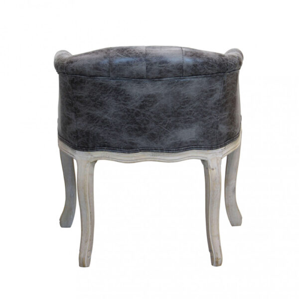 POLTRONA COREEN IN ECOPELLE VINTAGE GRIGIO - immagine 4