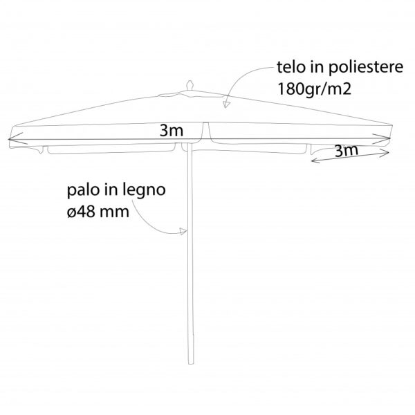 OMBRELLONE FANTASY P/C 3 X 3 - immagine 3
