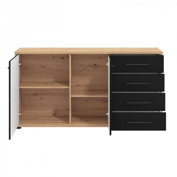 11011472 MOBILE LUSITANIA ROVERE ARTIGIANO E NERO - immagine 3