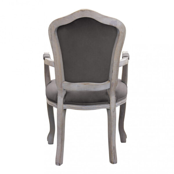 POLTRONA CHARLENE IN VELLUTO TAUPE - immagine 3