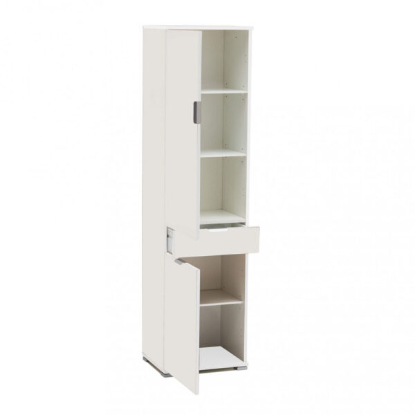 ARMADIO CON 2 ANTE E 1 CASSETTO BIANCO