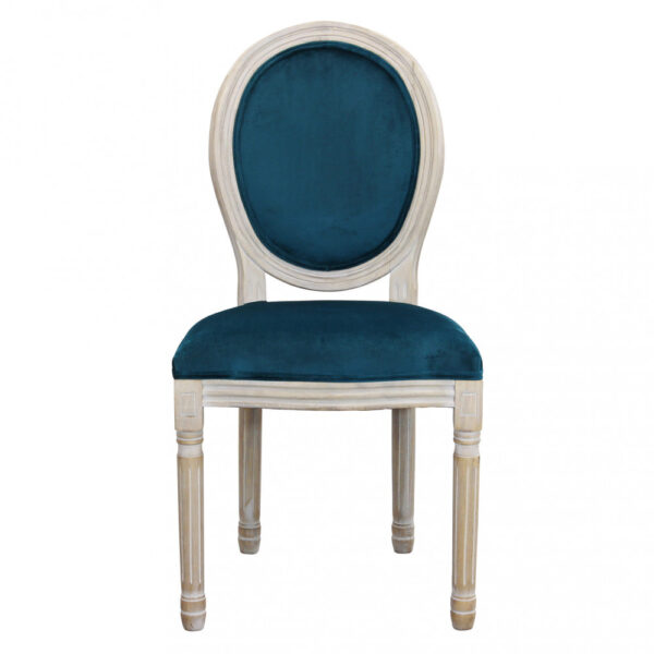 SEDIA CONSTANCE IN VELLUTO BLU