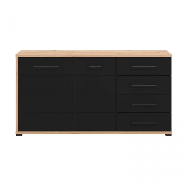 11011472 MOBILE LUSITANIA ROVERE ARTIGIANO E NERO - immagine 2
