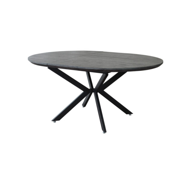 TAVOLO ROTONDO ALLUNGABILE GARRY ANTRACITE EFFETTO LEGNO 120/160 X 120