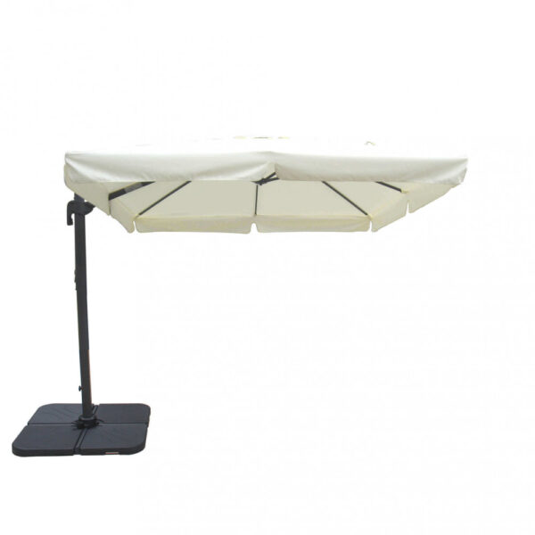 OMBRELLONE SATURNO NERO P/L 3 X 4 TELO ECRU - immagine 4