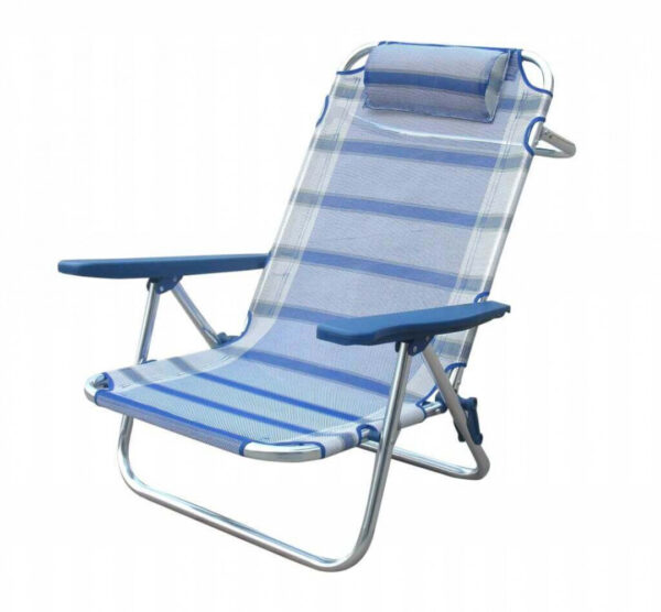 SPIAGGINA ALLUMINIO C/BRACCIOLI REGOLABILE - immagine 3