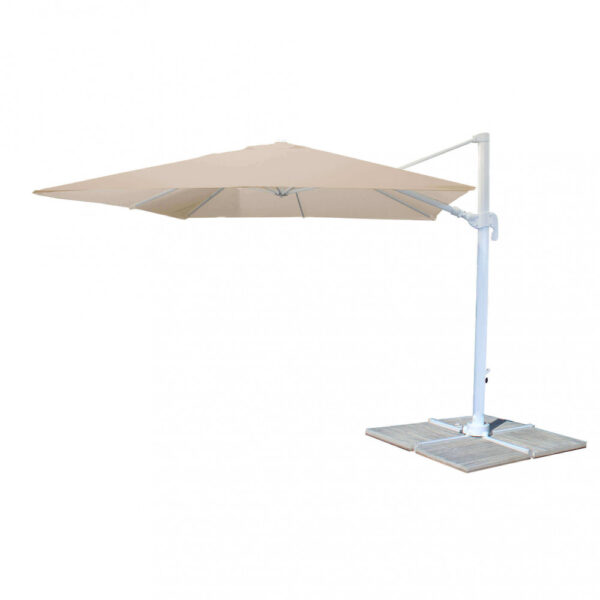 OMBRELLONE SATURNO BIANCO P/L 3 X 4 TELO TORTORA - immagine 6
