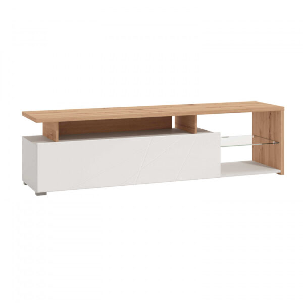 11011227 PORTATV ARCTIC BIANCO, ROVERE ARTIGIANO E BIANCO GLOSS - immagine 8