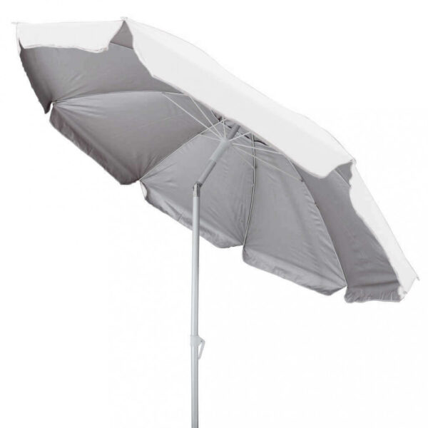 OMBRELLONE SPIAGGIA PALO ALLUMINIO 220/32 BIANCO - immagine 2