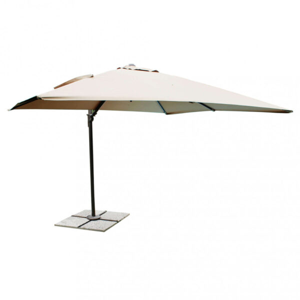 OMBRELLONE MERCURIO 3 X 4 P/L PALO NERO TELO BEIGE - immagine 3
