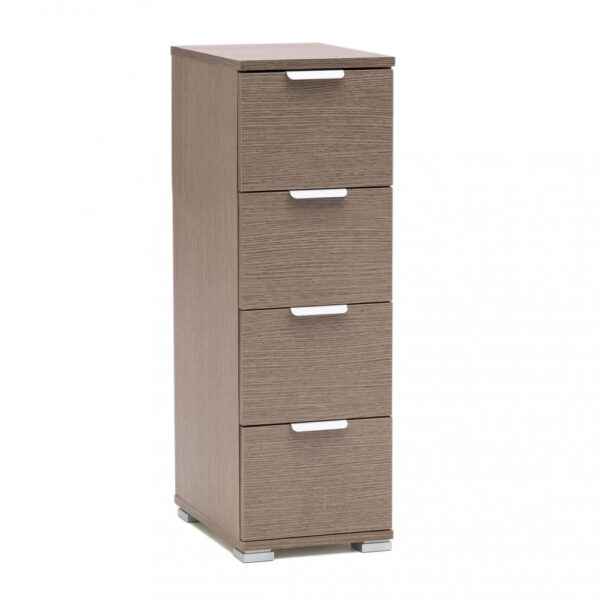 CASSETTIERA 4 CASSETTI ROVERE GRIGIO - immagine 3