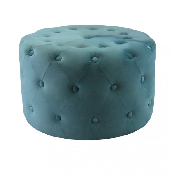 POUF ROTONDO IN VELLUTO VERDE - immagine 4