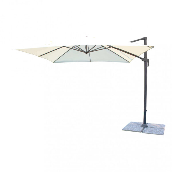 OMBRELLONE NEWTON NERO P/L 2 X 3 TELO ECRU - immagine 7