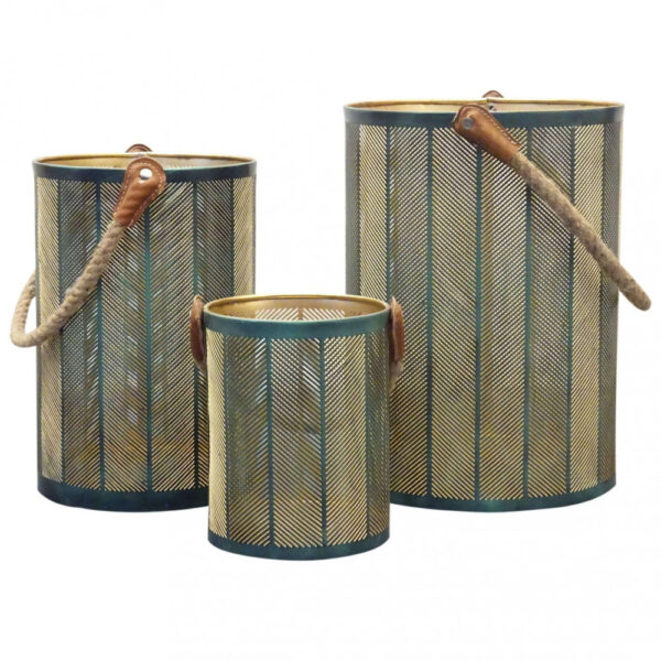 SET DI 3 LANTERNE IN METALLO CHLOÉ - immagine 2