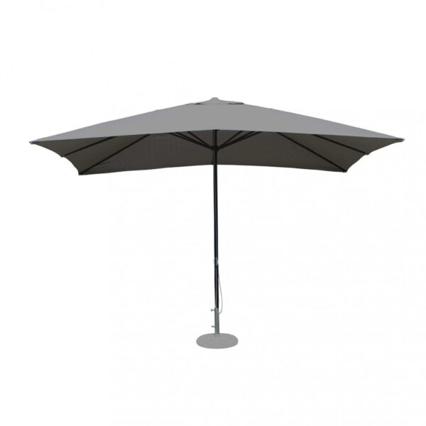 OMBRELLONE MERCURIO 3 X 3 P/C NERO TELO GRIGIO - immagine 3