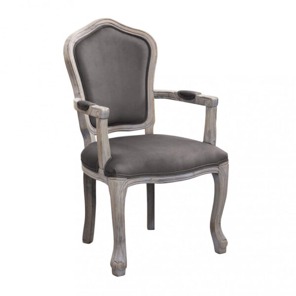 POLTRONA CHARLENE IN VELLUTO TAUPE - immagine 6