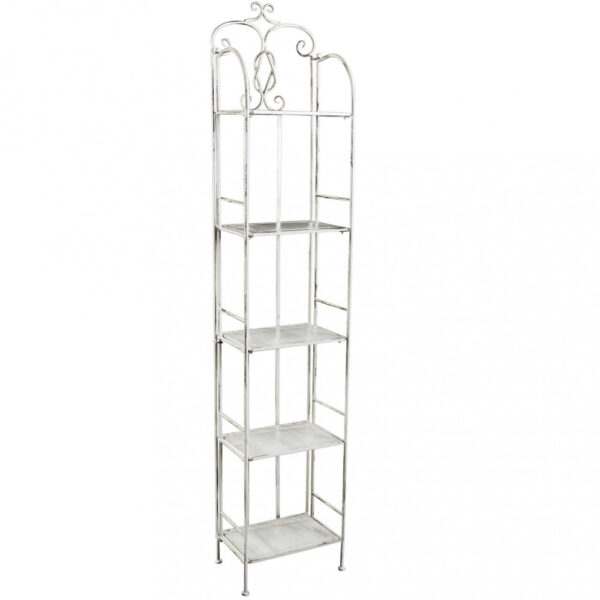 SCAFFALE ENORA 5 PIANI BIANCO ANTICO - immagine 3