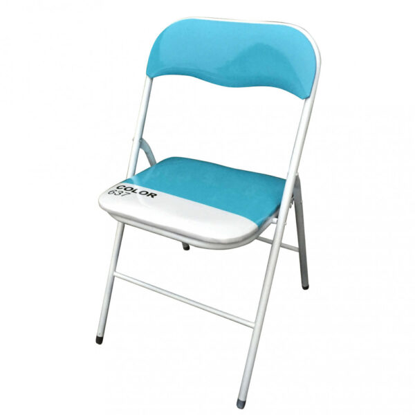 SEDIA PIEGHEVOLE SLIM BLU COLOR 637 - immagine 2