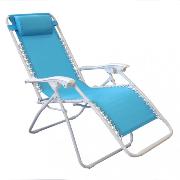 SDRAIO COMFORT CON STRUTTURA BIANCA E TEXTILENE AZZURRO - immagine 5