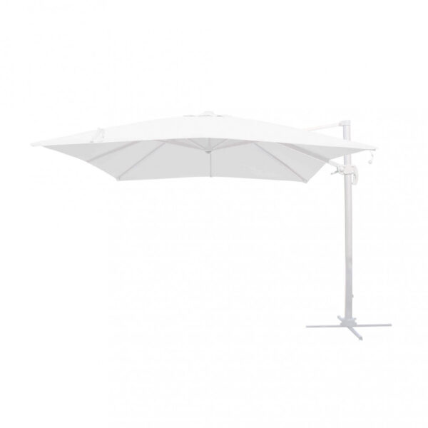 OMBRELLONE CON LED 3 X 3 PITAGORA BIANCO TELO BIANCO - immagine 3