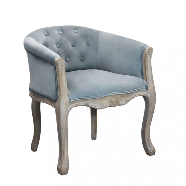 POLTRONA COREEN IN VELLUTO GRIGIO - immagine 8