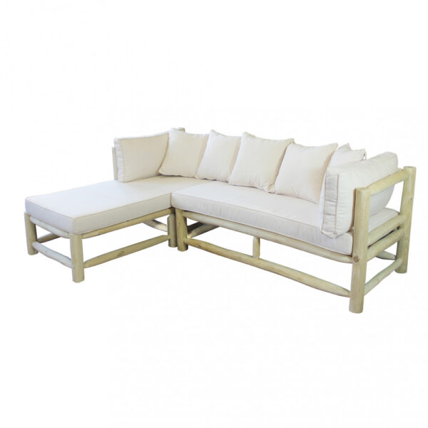 DIVANO CON CHAISE LONGUE MARTINEZ C/CUSCINI - immagine 3