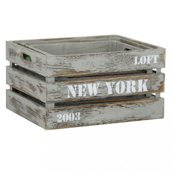 SET DI 3 CASSETTE IN LEGNO THÉA - immagine 2