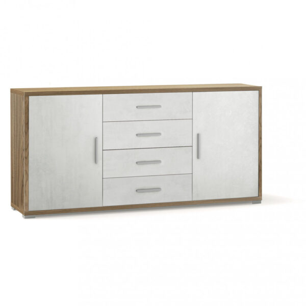 ADB804NSOSK MOBILE 2 ANTE 4 CASSETTI KIT NOCE STELVIO E OSSIDO BIANCO - immagine 2