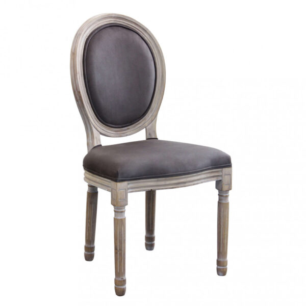 SEDIA CONSTANCE IN VELLUTO TAUPE - immagine 7