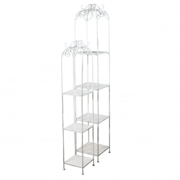 SET DI 2 SCAFFALI DORIANE BIANCO ANTICO - immagine 3