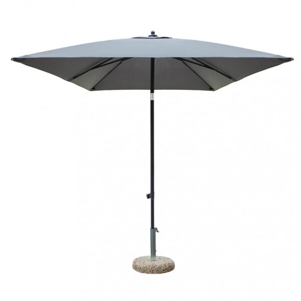 OMBRELLONE NICE NERO P/C 2 X 3 TELO GRIGIO - immagine 5