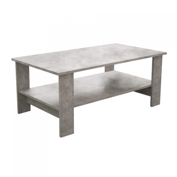TAVOLINO SALOTTO MATCH GRIGIO EFFETTO CEMENTO - immagine 3