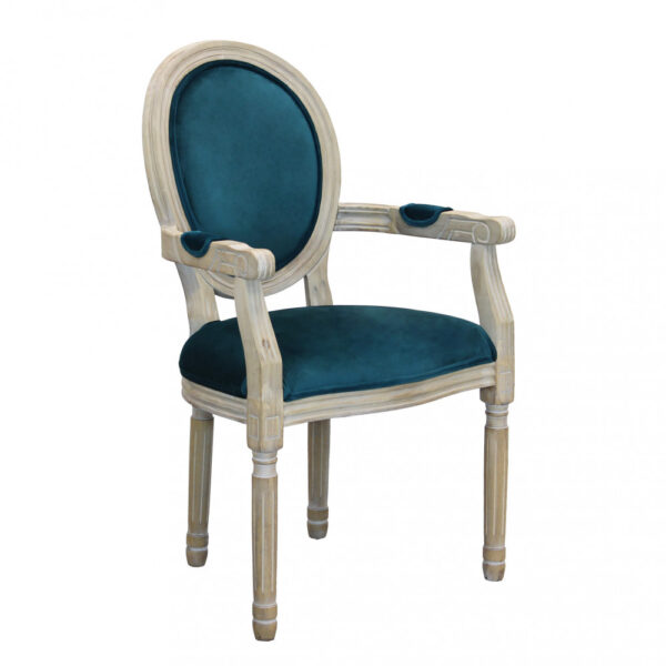 POLTRONA CONSTANCE IN VELLUTO BLU - immagine 7