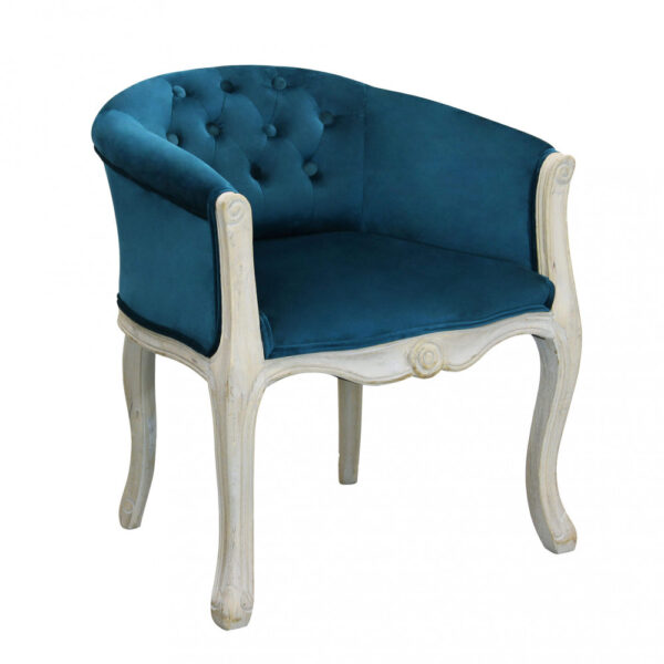 POLTRONA COREEN IN VELLUTO BLU - immagine 6