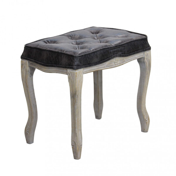 SGABELLO MARLY IN ECOPELLE VINTAGE GRIGIO - immagine 6