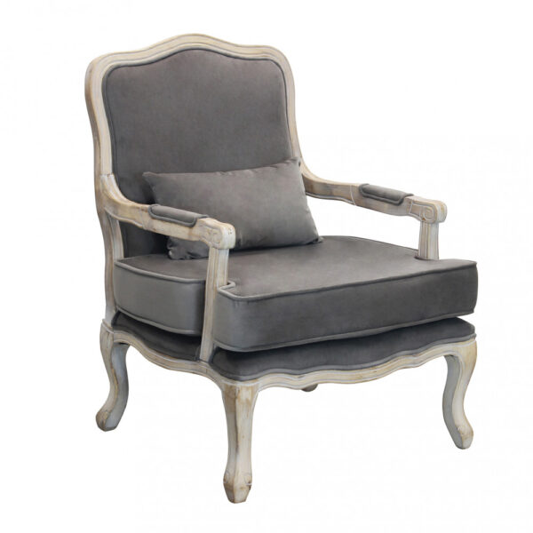 POLTRONA CHRISTY IN VELLUTO TAUPE - immagine 5