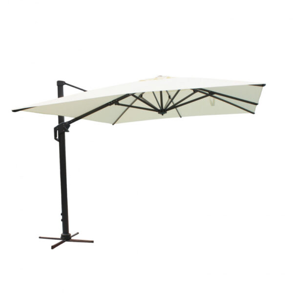 OMBRELLONE STEPHENSON NERO P/L 3 X 3 TELO BEIGE