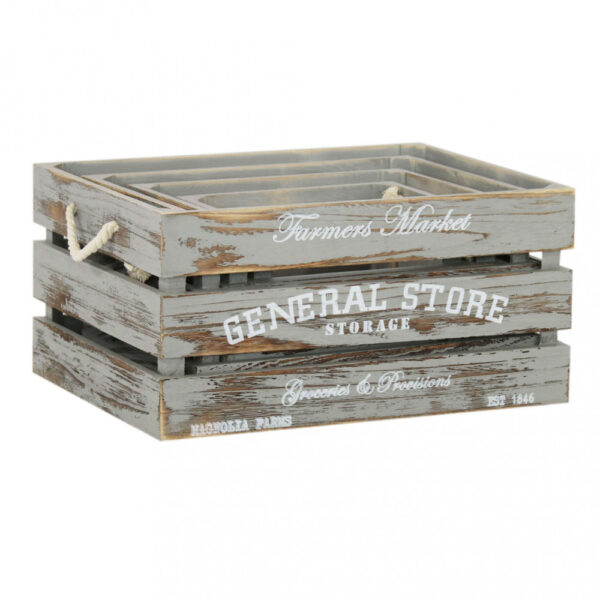 SET DI 4 CASSETTE IN LEGNO PATRICIA - immagine 2