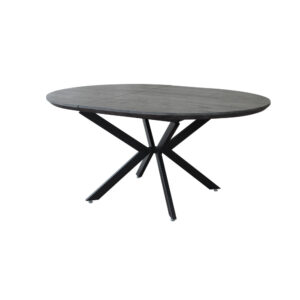 TAVOLO ROTONDO ALLUNGABILE GARRY ANTRACITE EFFETTO LEGNO 120/160 X 120