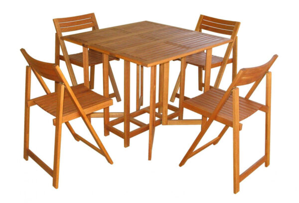 SET TAVOLO + 4 SEDIE BIRRA ACACIA - immagine 4