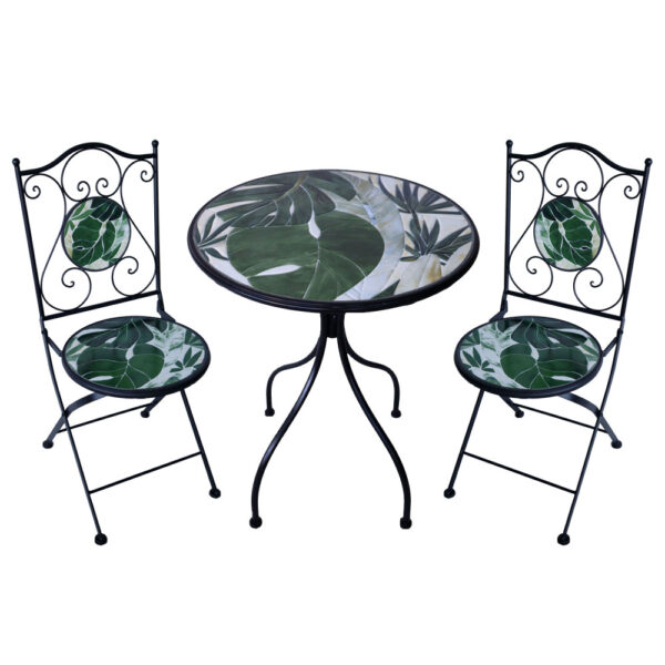 SET 2 SEDIE E TAVOLO ROTONDO Ø 60 TELLUS