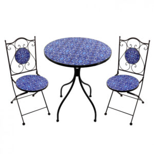 SET 2 SEDIE E TAVOLO ROTONDO Ø 60 TICHE