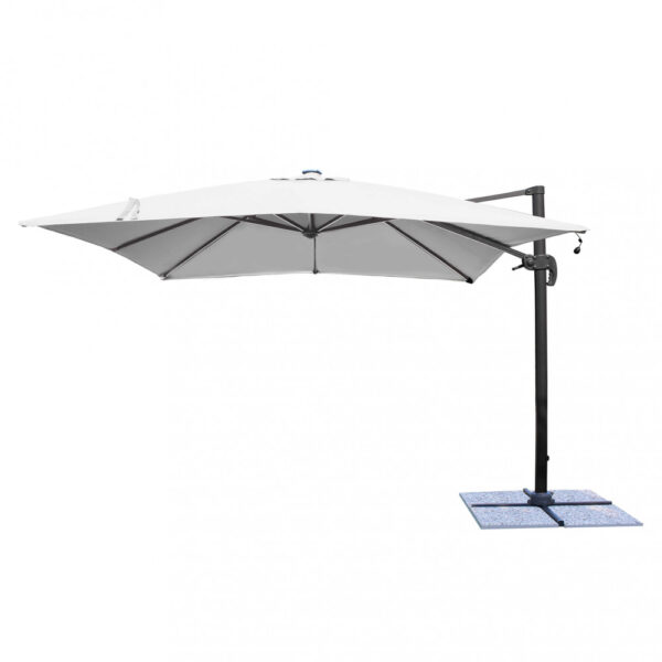 OMBRELLONE CON LED 3 X 4 PITAGORA ANTRACITE TELO GRIGIO - immagine 6