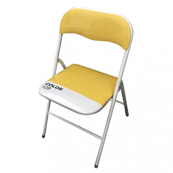 SEDIA PIEGHEVOLE SLIM GIALLA COLOR 128 - immagine 3