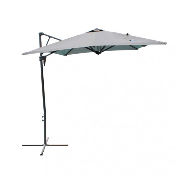 OMBRELLONE ALTAIR NERO P/L 2 X 3 TELO GRIGIO CHIARO