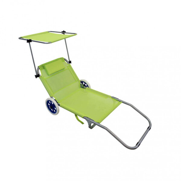 SPIAGGINA CARRELLO PIEGHEVOLE STEEL C/TETTO - immagine 2